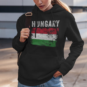 Hungary Flag Distressed - Hungarian Flag Hoodie