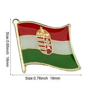 Hungary Flag Lapel Pin - Enamel Pin Flag
