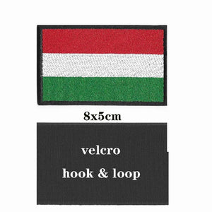 Hungary Flag Patch - Iron On/Hook & Loop Patch