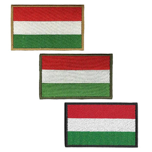 Hungary Flag Patch - Iron On/Hook & Loop Patch