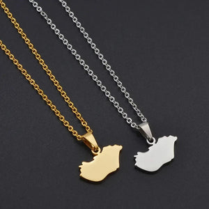 Hungary Map Necklace