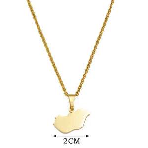 Hungary Map Necklace