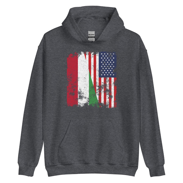 Hungary USA Flag - Half American Hoodie