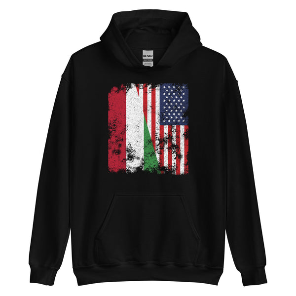 Hungary USA Flag - Half American Hoodie