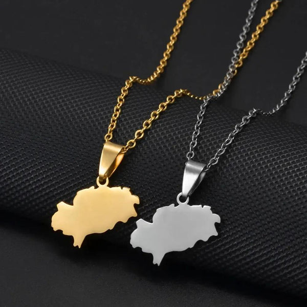 Ibiza Map Necklace