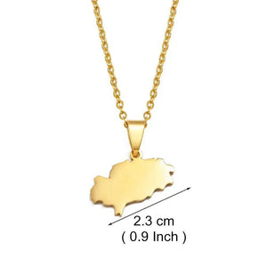 Ibiza Map Necklace