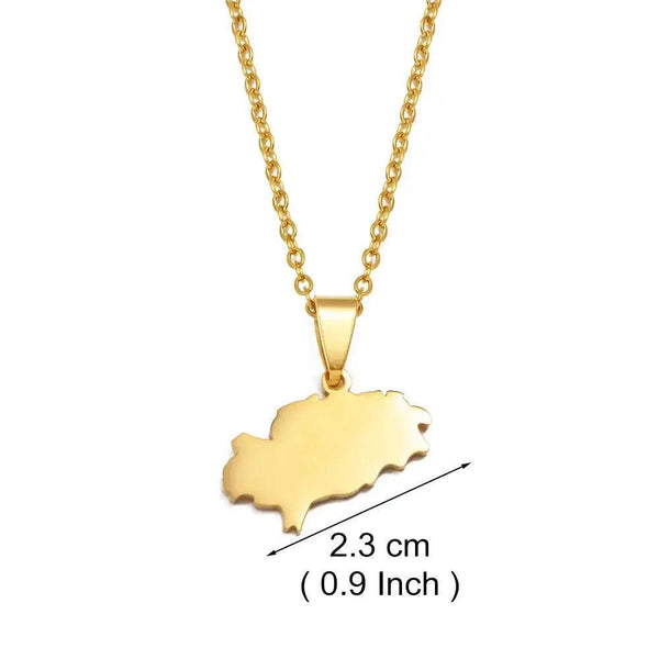 Ibiza Map Necklace