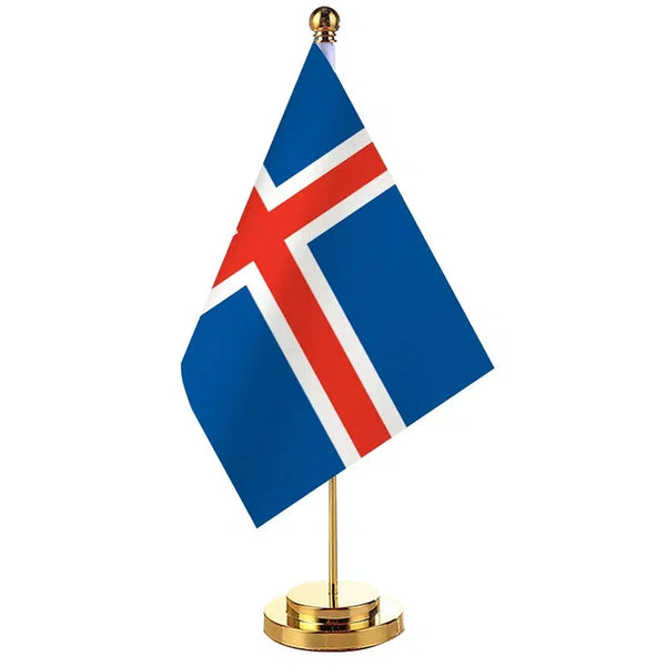 Iceland Desk Flag - Small Office Table Flag