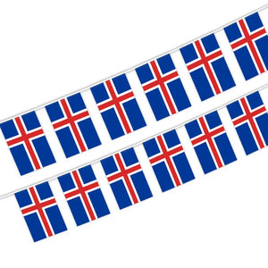 Iceland Flag Bunting Banner - 20Pcs