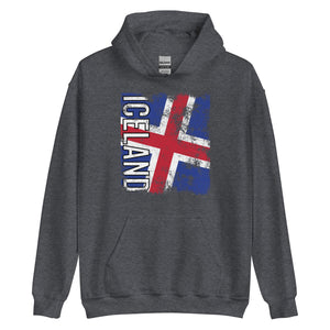 Iceland Flag - Distressed Flag Hoodie