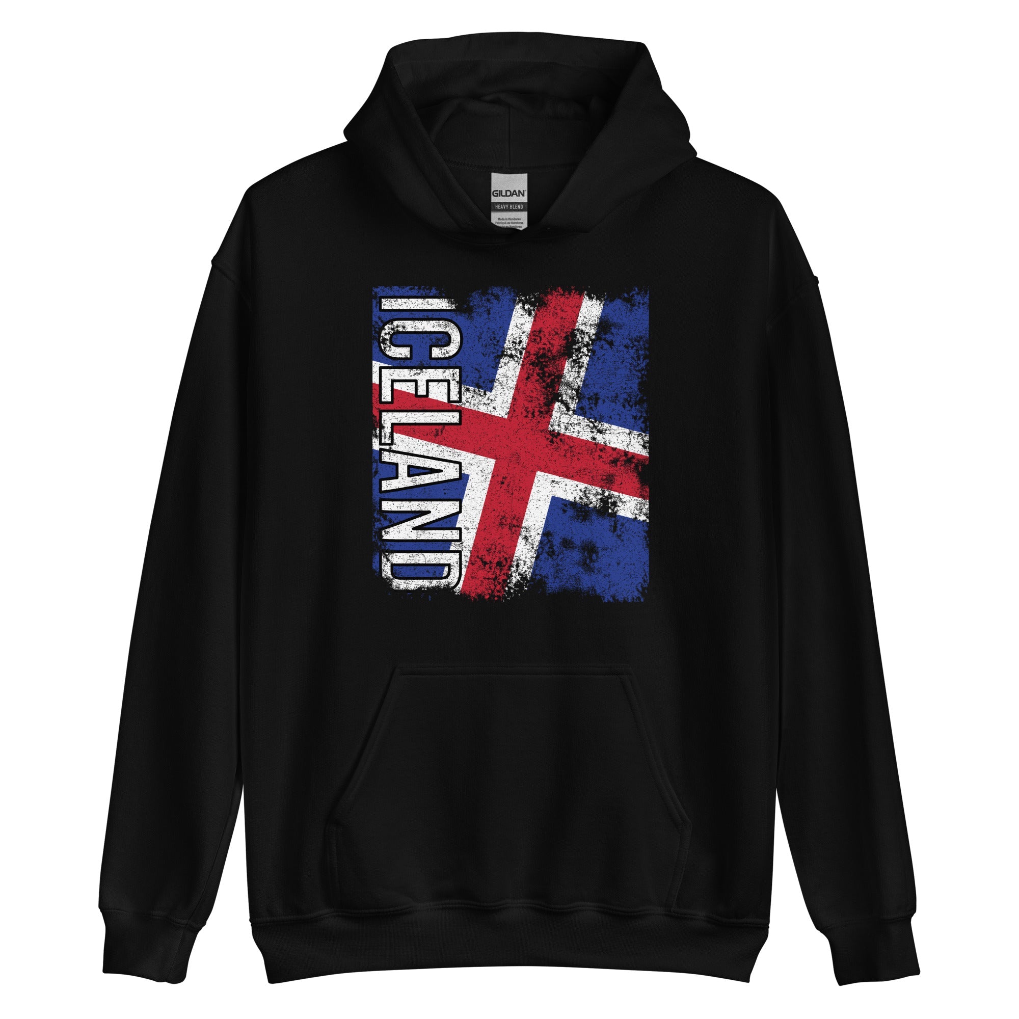 Iceland Flag - Distressed Flag Hoodie