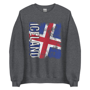 Iceland Flag - Distressed Flag Sweatshirt