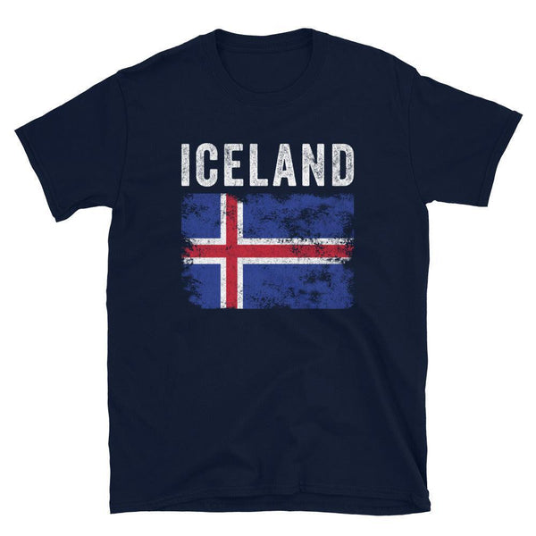 Iceland Flag Distressed - Icelandic Flag T-Shirt