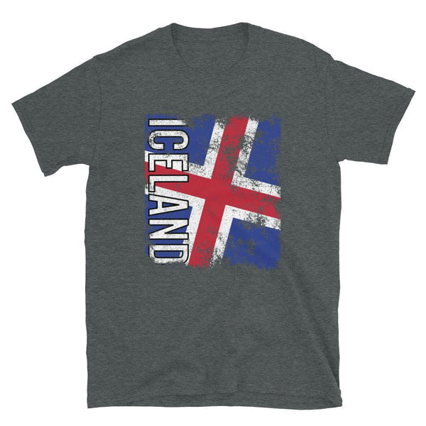 Iceland Flag Distressed T-Shirt