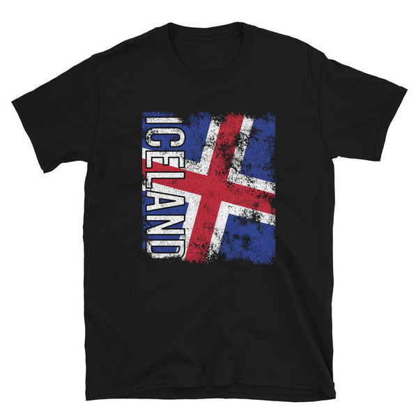 Iceland Flag Distressed T-Shirt