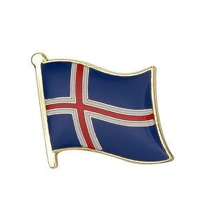 Iceland Flag Lapel Pin - Enamel Pin Flag