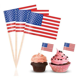 Iceland Flag Toothpicks - Cupcake Toppers (100Pcs)
