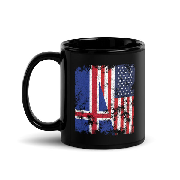 Iceland USA Flag - Half American Mug