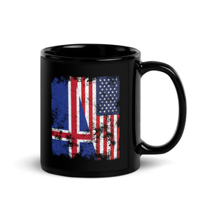 Iceland USA Flag - Half American Mug