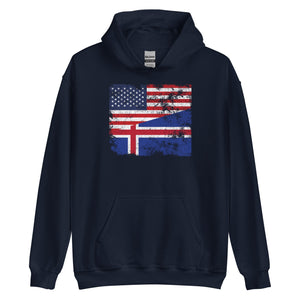 Iceland USA Flag Hoodie