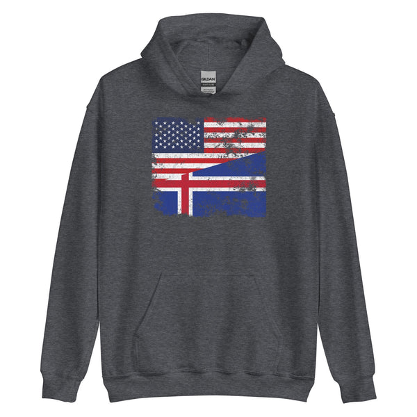 Iceland USA Flag Hoodie