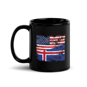 Iceland USA Flag Mug