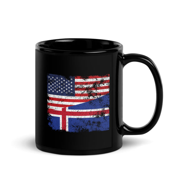 Iceland USA Flag Mug