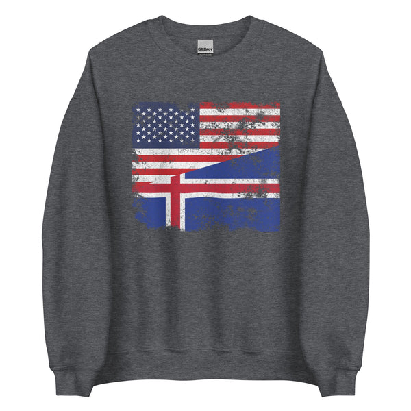 Iceland USA Flag Sweatshirt