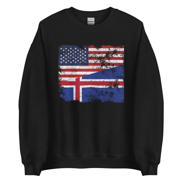 Iceland USA Flag Sweatshirt