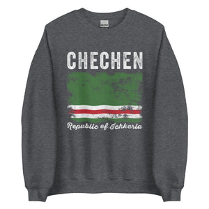 Ichkeria Flag Distressed - Caucasian Flag Sweatshirt