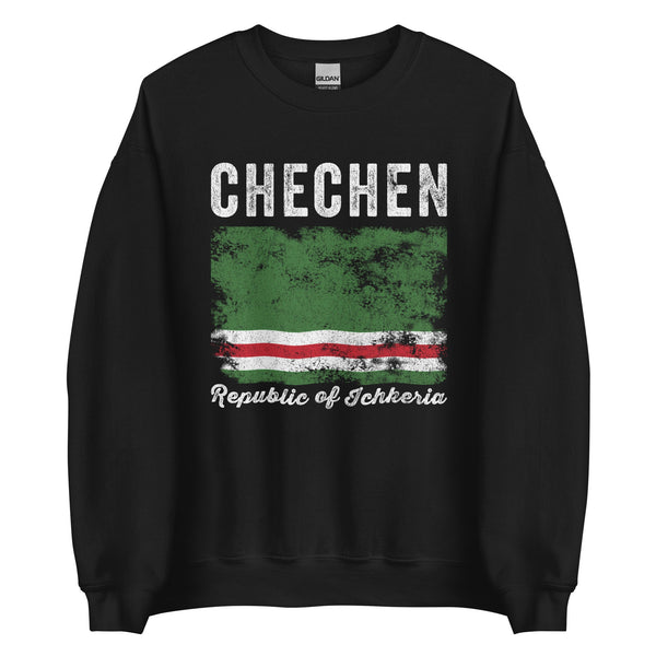 Ichkeria Flag Distressed - Caucasian Flag Sweatshirt