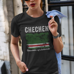 Ichkeria Flag Distressed - Caucasian Flag T-Shirt