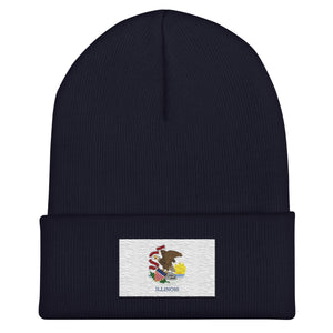 Illinois State Flag Beanie - Embroidered Winter Hat