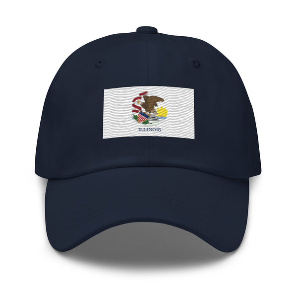 Illinois State Flag Cap - Adjustable Embroidered Dad Hat