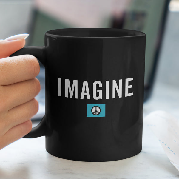 Imagine Peace Sign Flag Mug