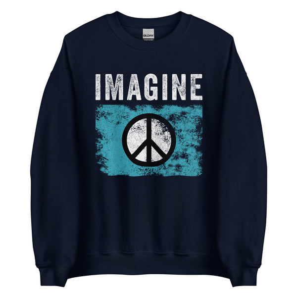 Imagine Peace Sign Flag Sweatshirt