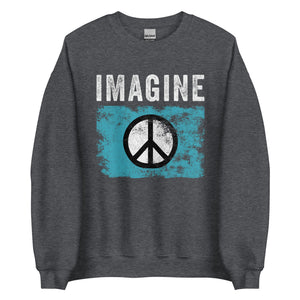 Imagine Peace Sign Flag Sweatshirt