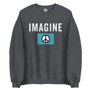 Imagine Peace Sign Flag Sweatshirt