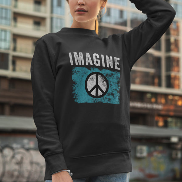 Imagine Peace Sign Flag Sweatshirt