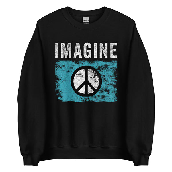 Imagine Peace Sign Flag Sweatshirt
