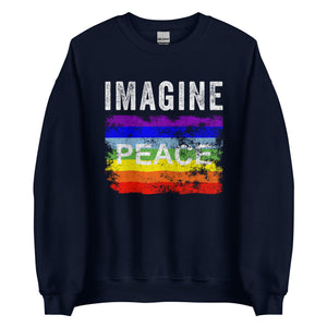 Imagine Rainbow Peace Flag Sweatshirt