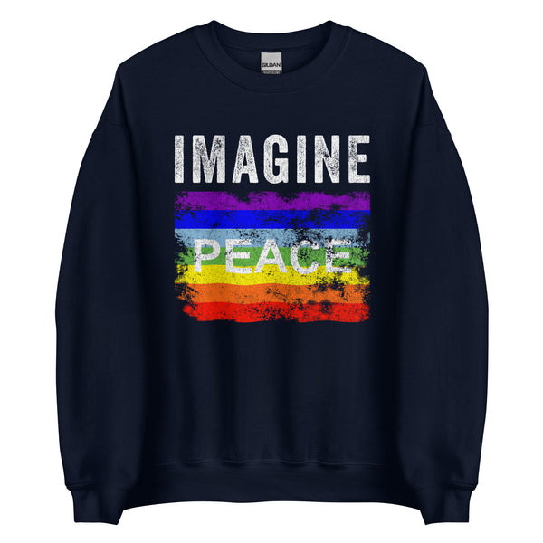 Imagine Rainbow Peace Flag Sweatshirt