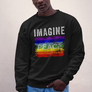 Imagine Rainbow Peace Flag Sweatshirt