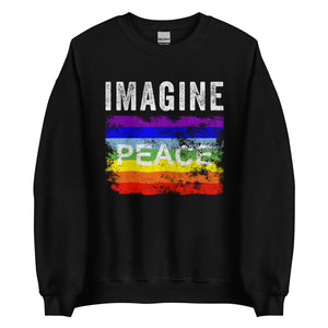 Imagine Rainbow Peace Flag Sweatshirt