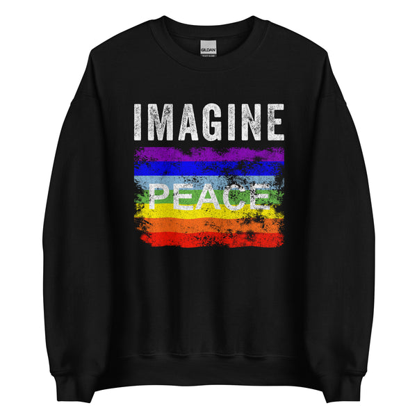 Imagine Rainbow Peace Flag Sweatshirt