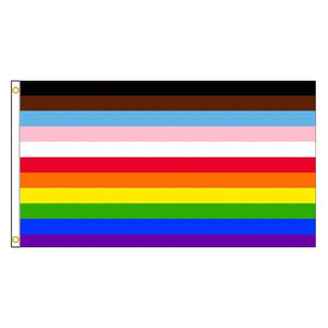 Inclusive Pride Flag - 90x150cm(3x5ft) - 60x90cm(2x3ft) - LGBTQIA2S+