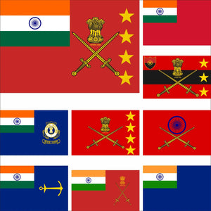 India Army Flags - Indian Navy & Military Flags - 90x150cm(3x5ft) - 60x90cm(2x3ft)