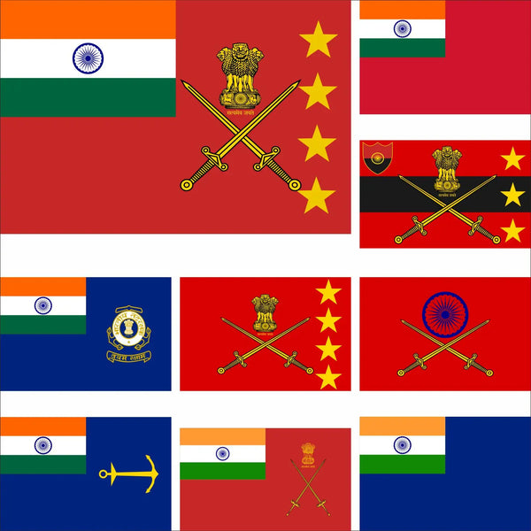 India Army Flags - Indian Navy & Military Flags - 90x150cm(3x5ft) - 60x90cm(2x3ft)