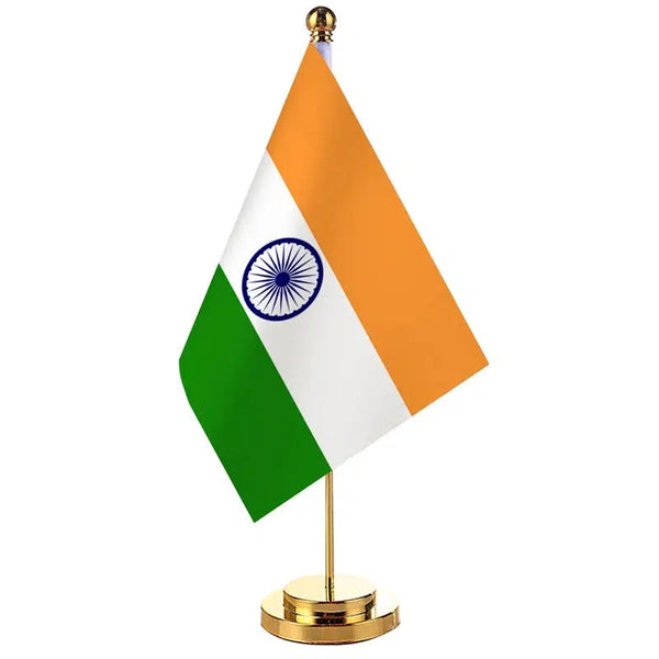 India Desk Flag - Small Office Table Flag