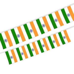 India Flag Bunting Banner - 20Pcs